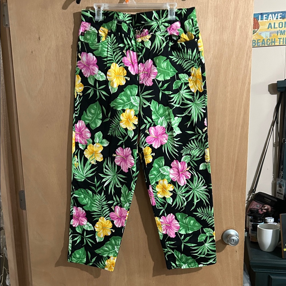 Ralph Lauren Floral Chinos - Black, Pink, Yellow, Green